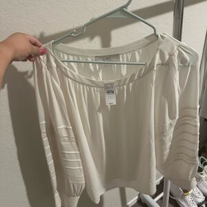 LOFT Women's Cream Top